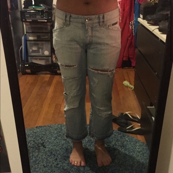 Dolce & Gabbana Distressed Crop Jeans D&G - Picture 2 of 4